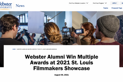 Webster Alumni Win Multiple Awards at 2021 St. Louis Filmmakers Showcase